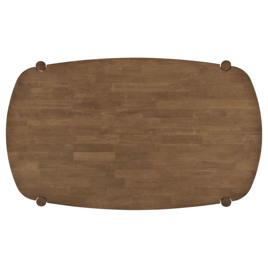 Dortch 5-piece Oval Dining Set with Upholstered Chairs Walnut