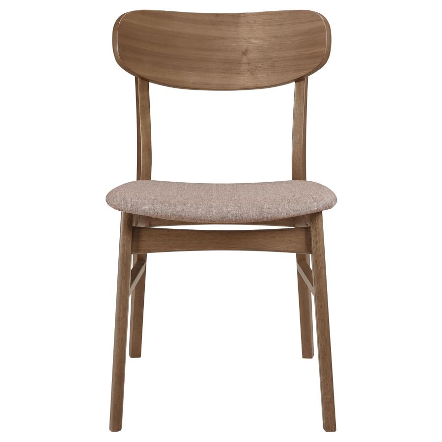 Dortch 5-piece Oval Dining Set with Upholstered Chairs Walnut