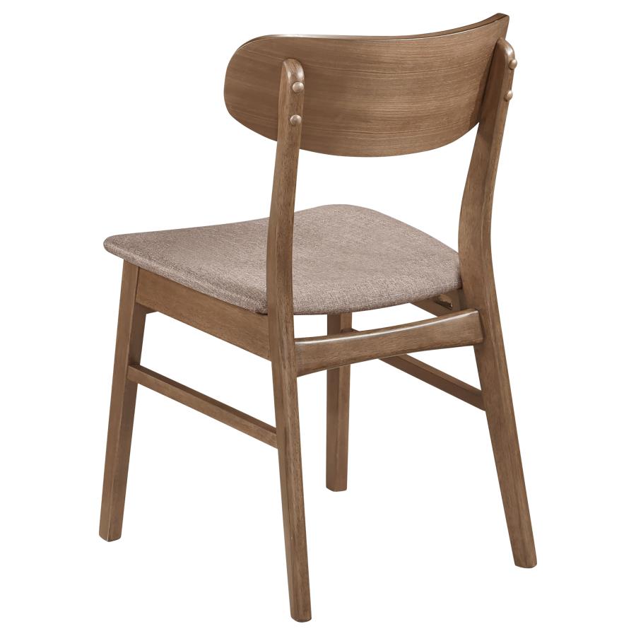 Dortch 5-piece Oval Dining Set with Upholstered Chairs Walnut