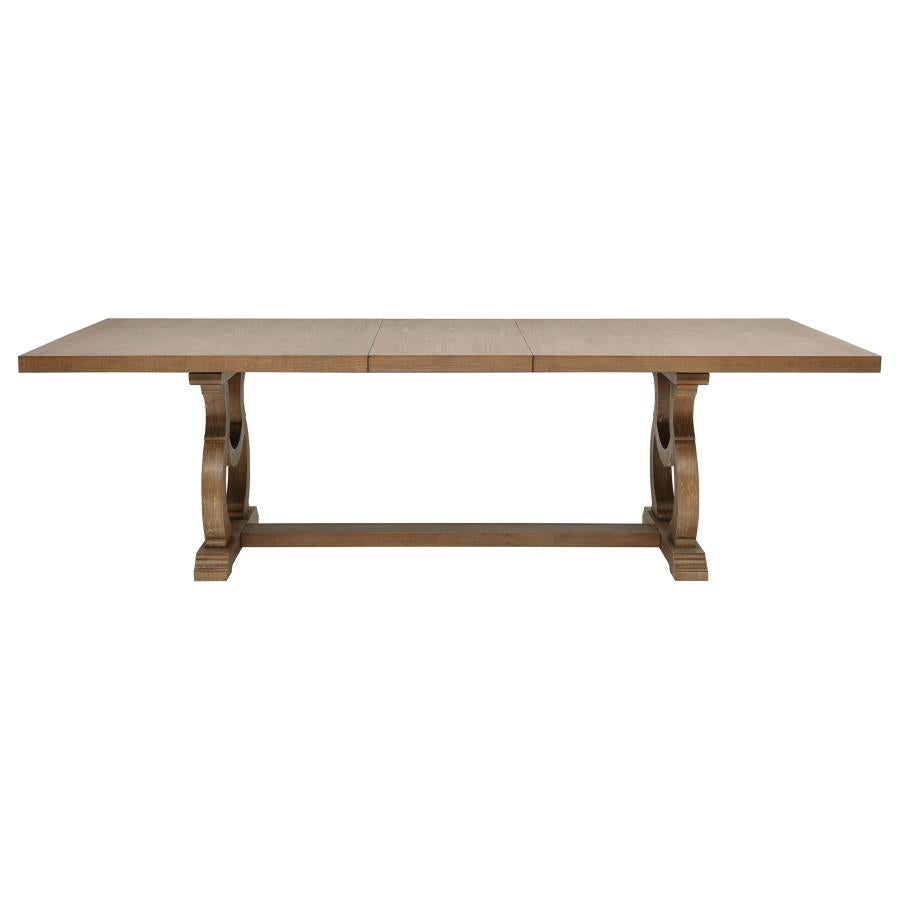 Brockway 104-inch Extension Leaf Dining Table Barley Brown