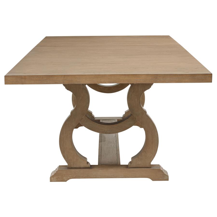 Brockway 104-inch Extension Leaf Dining Table Barley Brown