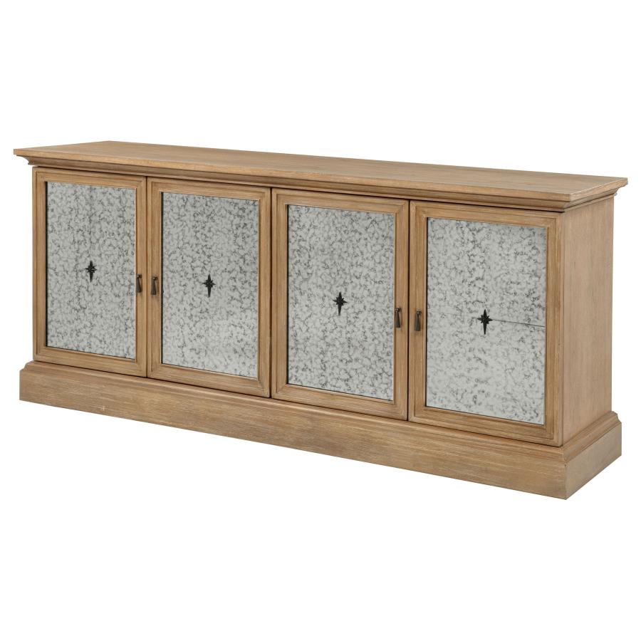 Brockway 4-door Dining Sideboard Buffet Cabinet Barley Brown
