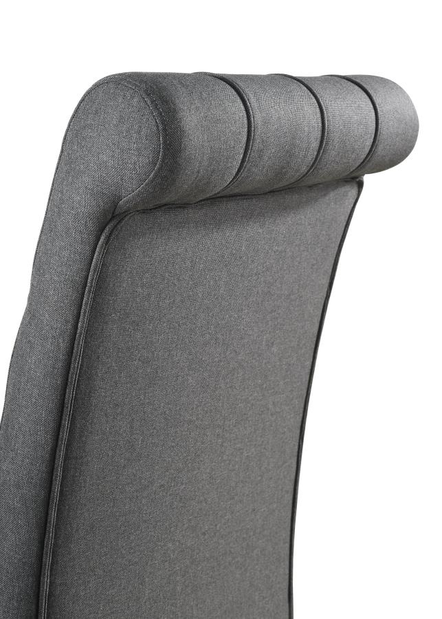 Alana Fabric Upholstered Dining Side Chair Grey (Set of 2)