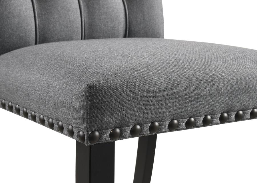 Alana Fabric Upholstered Dining Side Chair Grey (Set of 2)