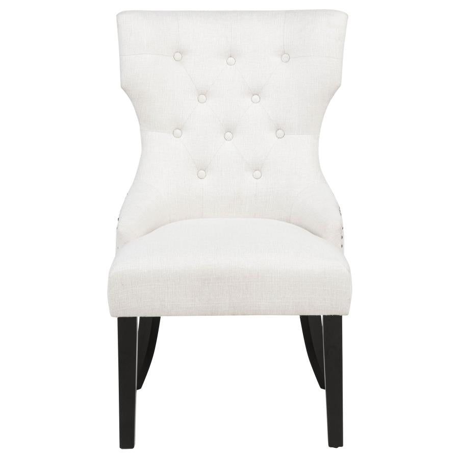 Baney Fabric Upholstered Dining Side Chair Cream and Black