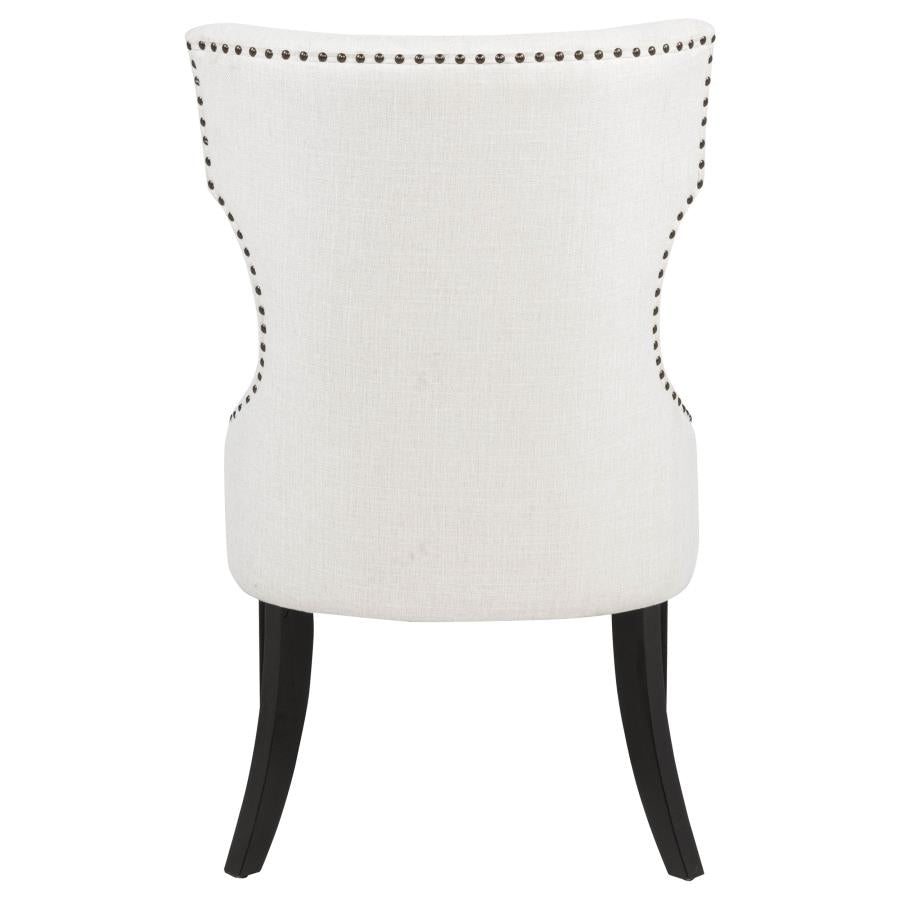 Baney Fabric Upholstered Dining Side Chair Cream and Black