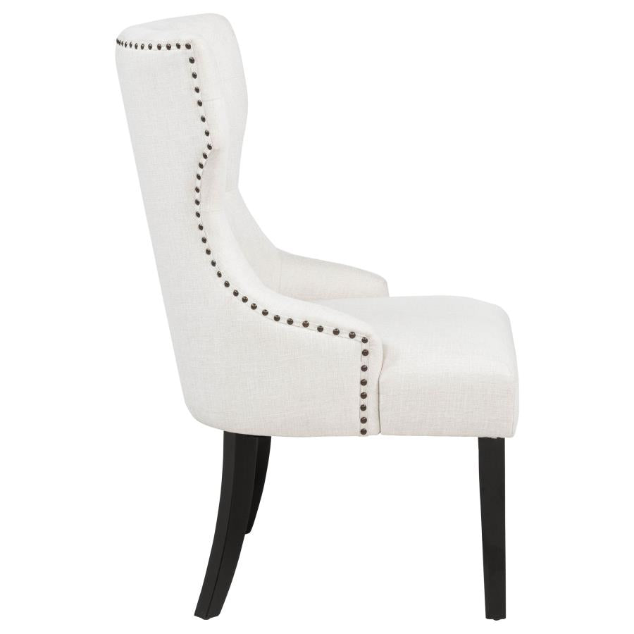 Baney Fabric Upholstered Dining Side Chair Cream and Black
