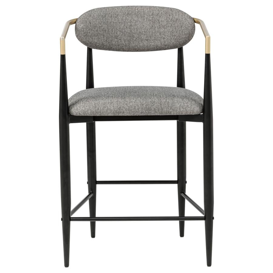 Tina Fabric Upholstered Counter Chair Grey (Set of 2)
