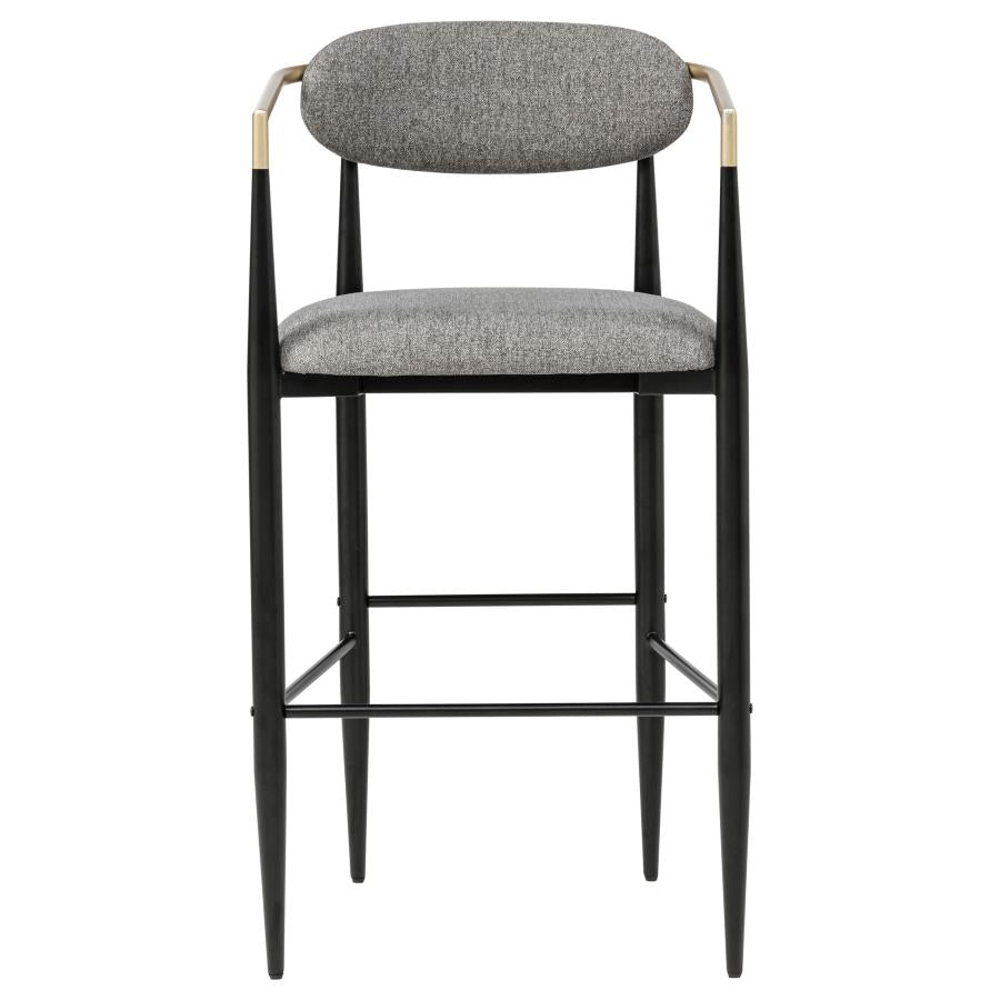 Tina Fabric Upholstered Bar Chair Grey (Set of 2)