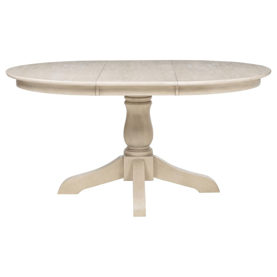 Orrison 7-piece Oval 62-inch Extension Leaf Dining Set Linen