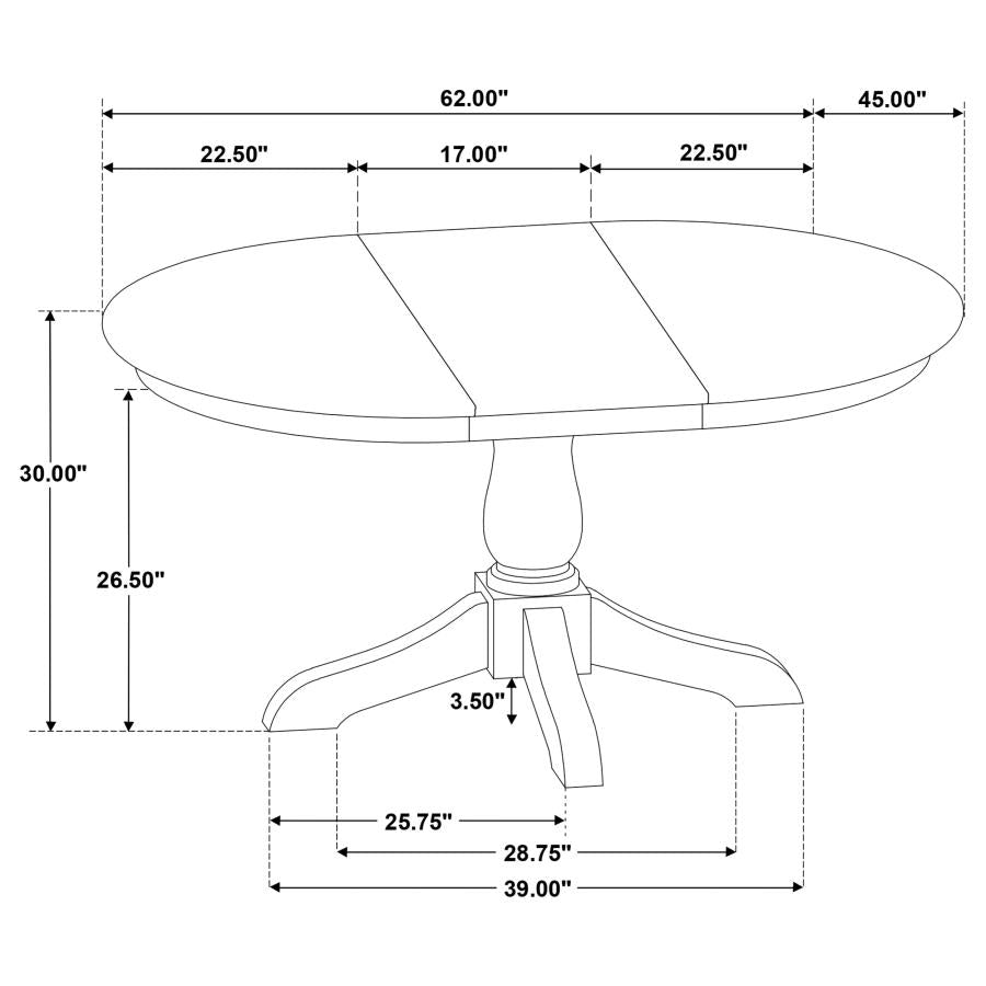 Orrison 7-piece Oval 62-inch Extension Leaf Dining Set Linen