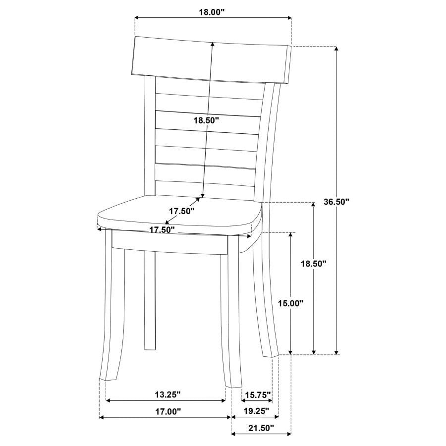 Orrison Ladder Back Dining Side Chair Linen (Set of 2)