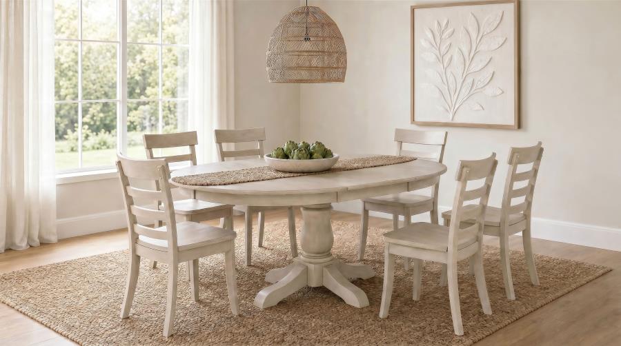 Orrison Ladder Back Dining Side Chair Linen (Set of 2)