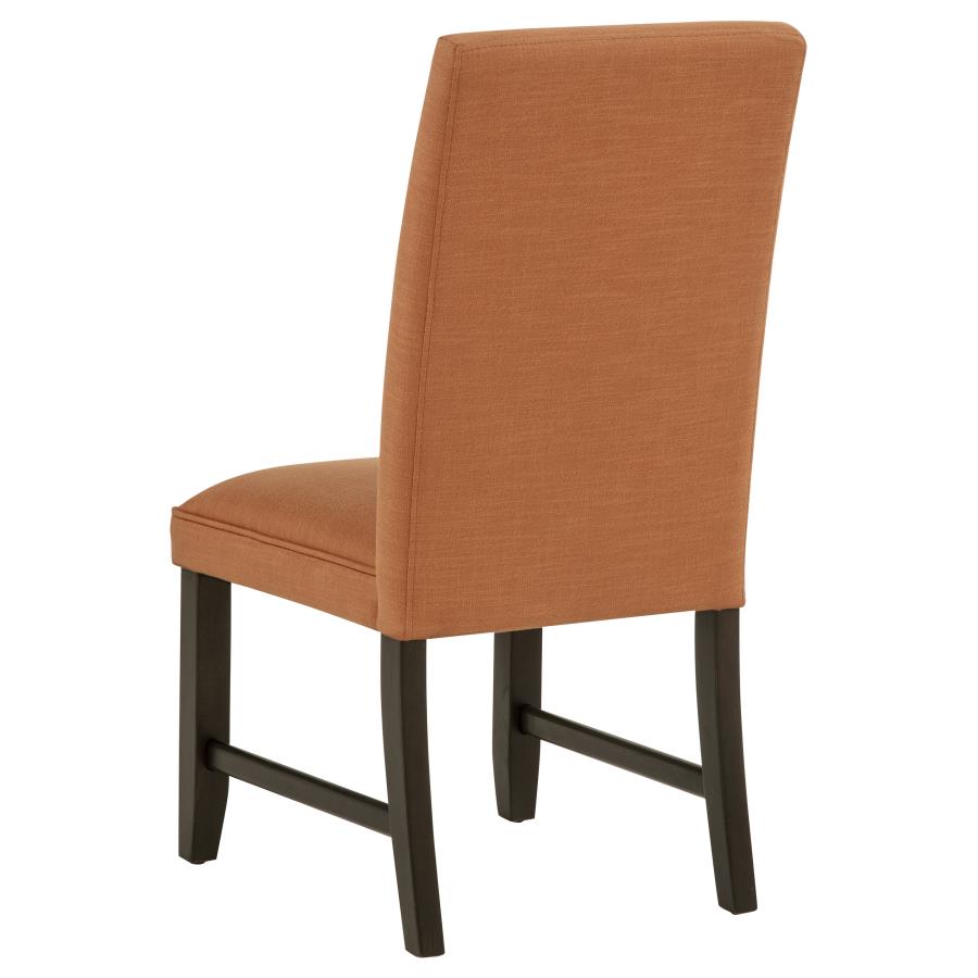 Berning Fabric Upholstered Parson Side Chair Salmon Orange (Set of 2)