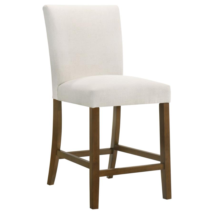 Paxton 5-piece Round Glass Top Counter Height Dining Set Beige