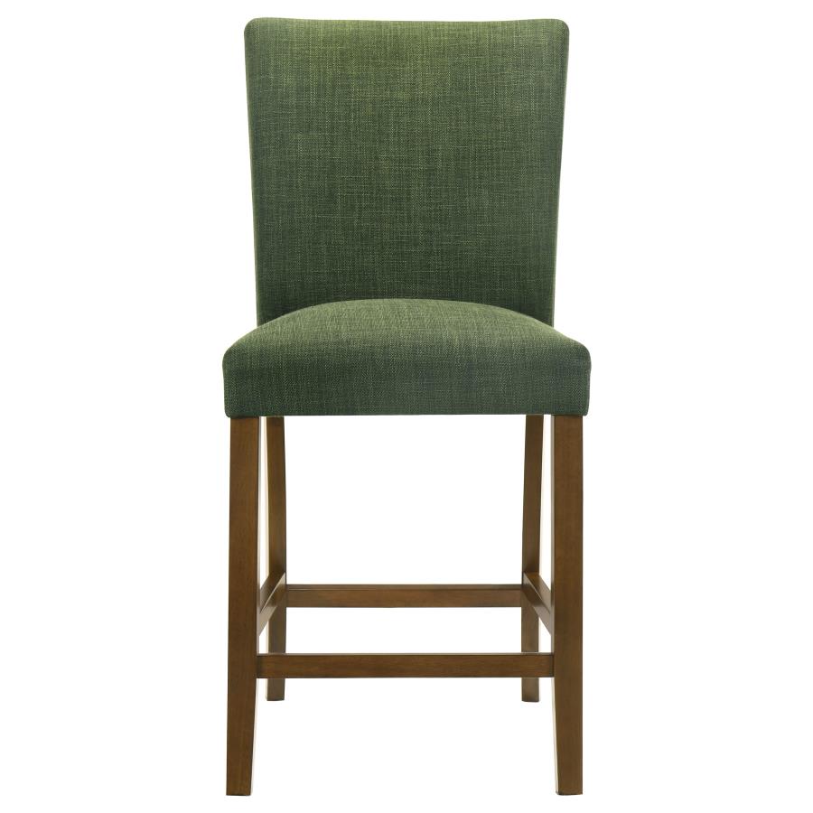 Paxton 5-piece Round Glass Top Counter Height Dining Set Green