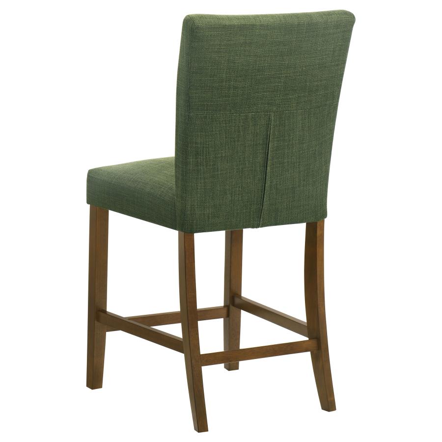 Paxton 5-piece Round Glass Top Counter Height Dining Set Green
