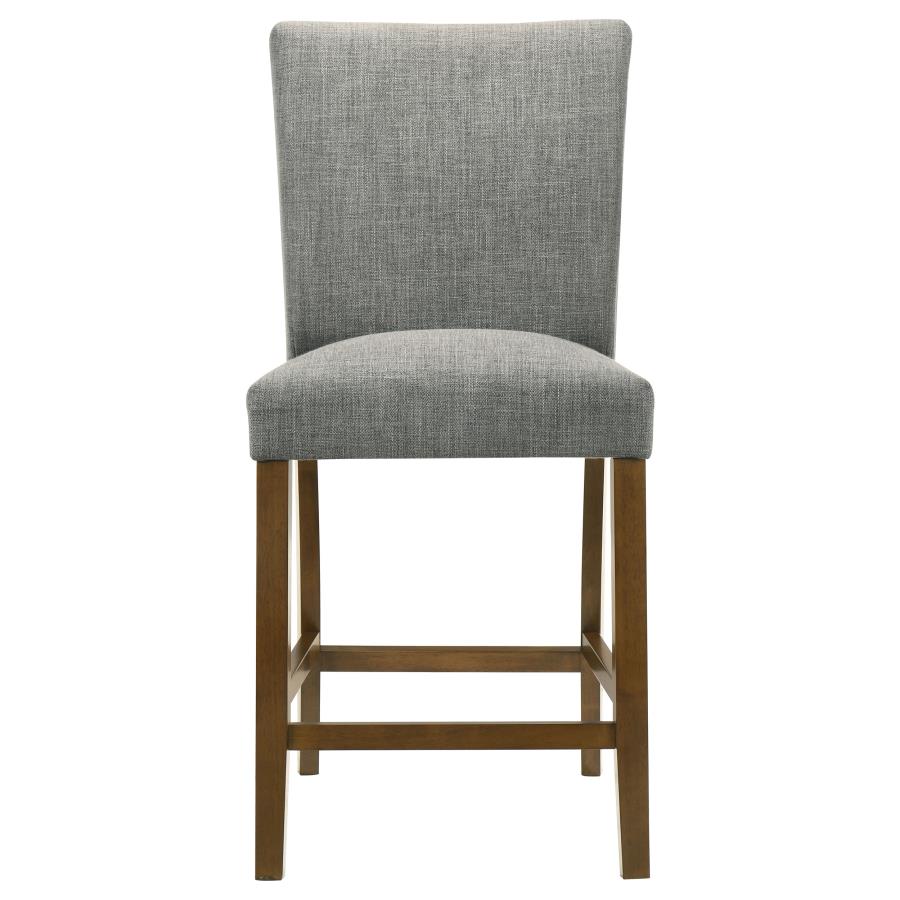 Paxton 5-piece Round Glass Top Counter Height Dining Set Grey