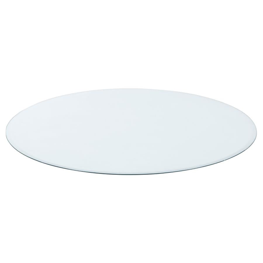 Paxton 5-piece Round Glass Top Counter Height Dining Set Teal Blue