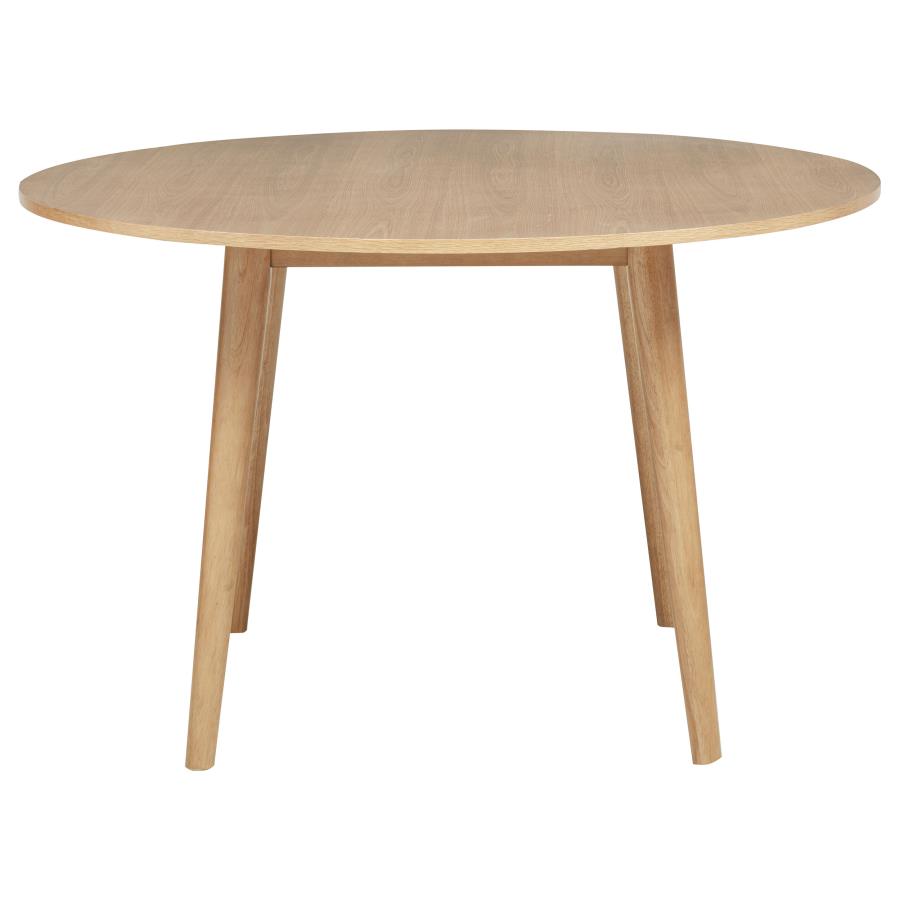 Andrews 5-piece Round Dining Table Set Light Ash and Black