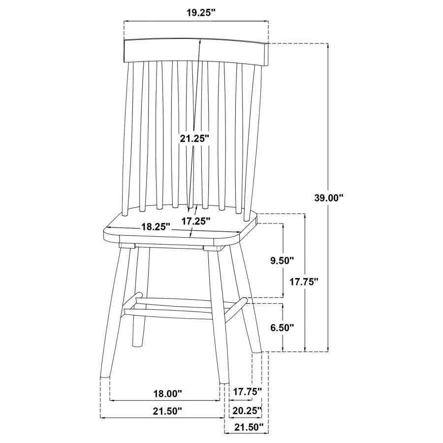 Andrews 7-piece Rectangular Dining Set Light Ash and White