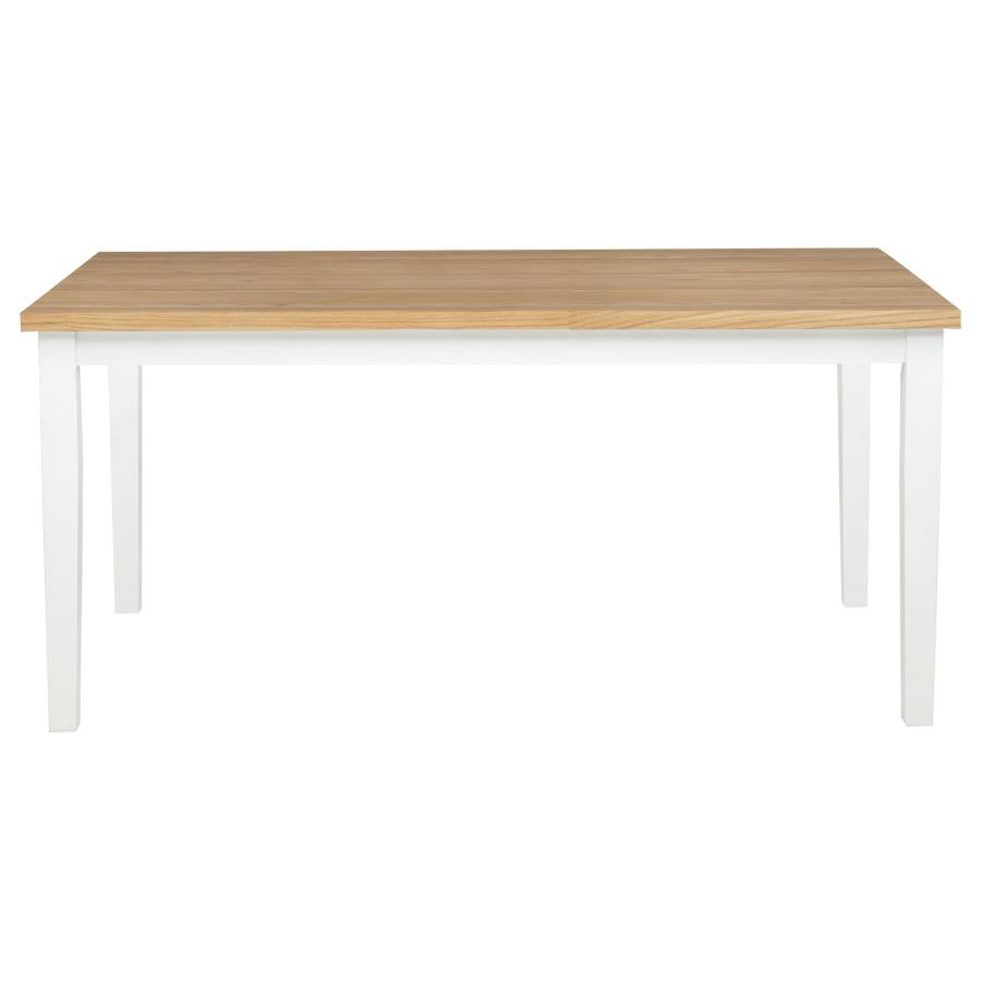 Andrews 66-inch Rectangular Dining Table Light Ash and White