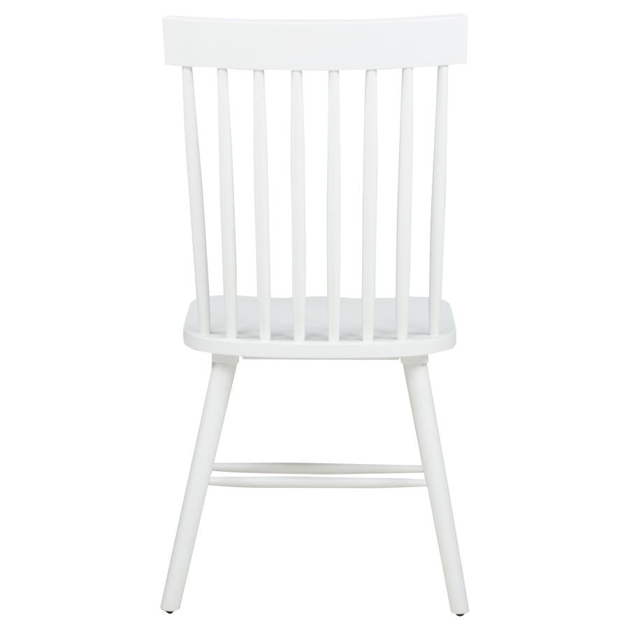 Andrews Windsor Spindle Back Dining Side Chair White (Set of 2)
