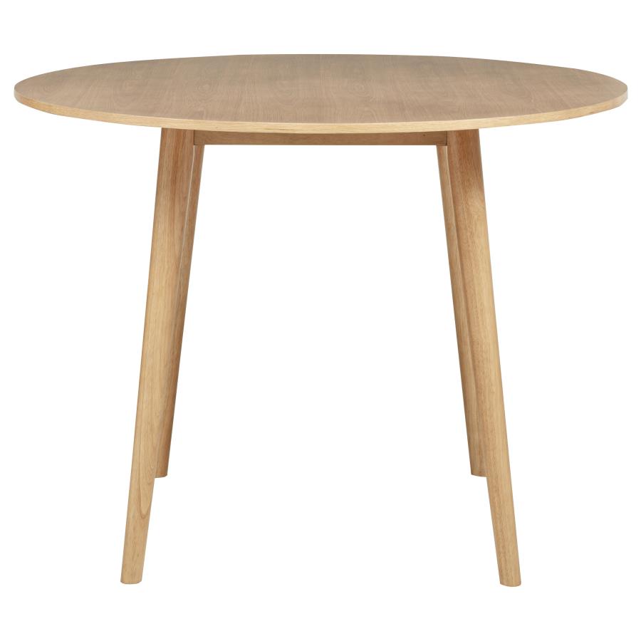 Andrews 5-piece Round Counter Dining Set Light Ash and Black
