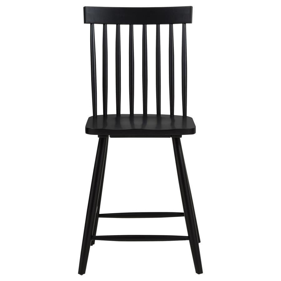 Andrews 5-piece Round Counter Dining Set Light Ash and Black