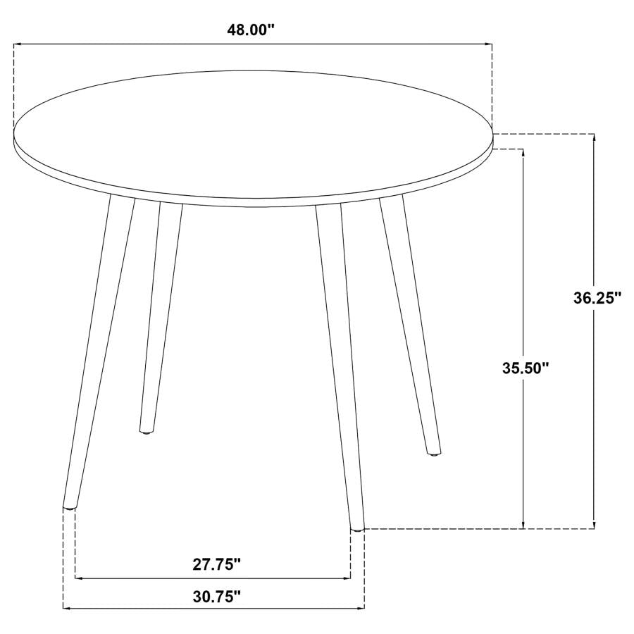 Andrews 5-piece Round Counter Dining Set Light Ash and White