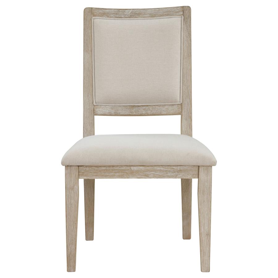 Trofello Upholstered-Back Dining Side Chair White Washed (Set of 2)