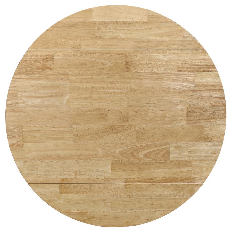 Bucknell 3-piece Round Drop Leaf Dining Table Set Natural