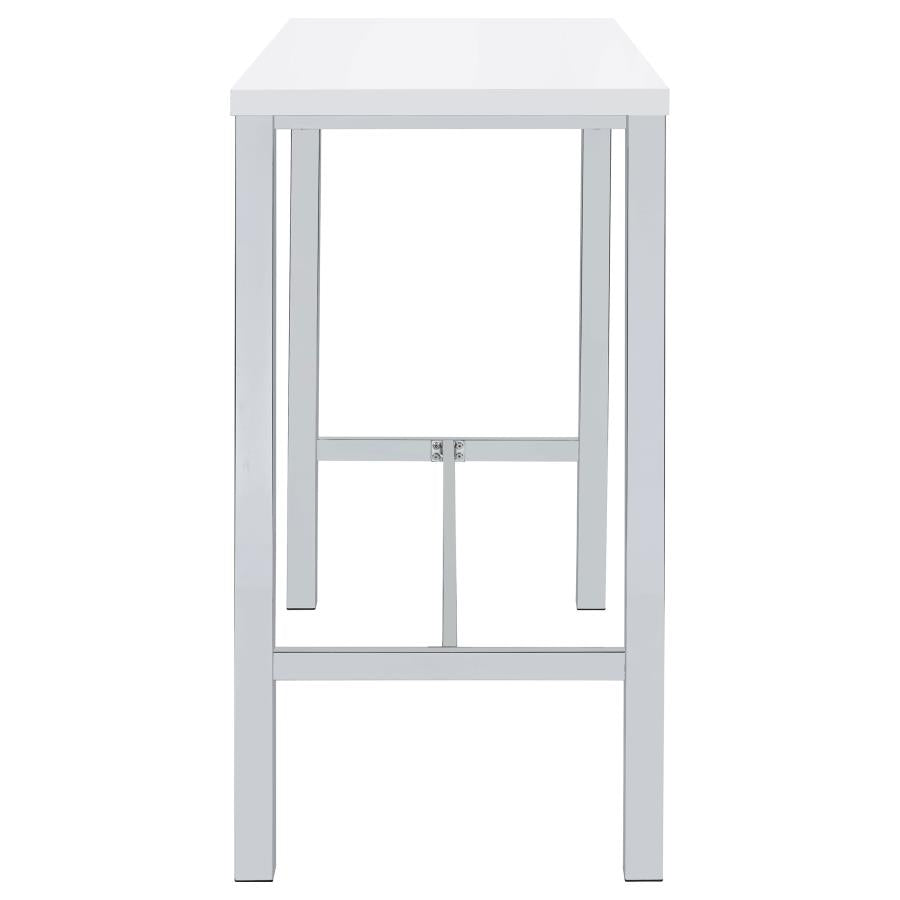 Natividad 5-piece Pub Height Bar Table Set White High Gloss