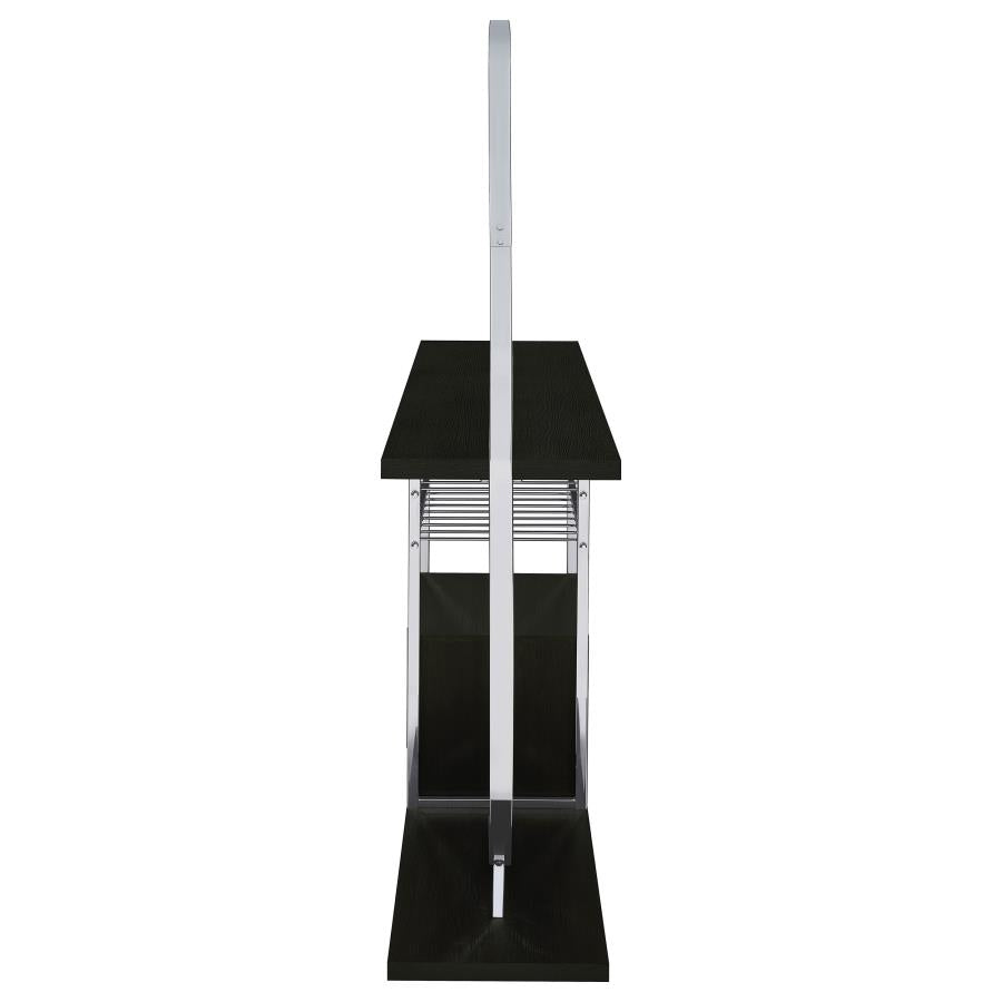 Risley 2-door Circular LED Wine Cabinet Dark Charcoal