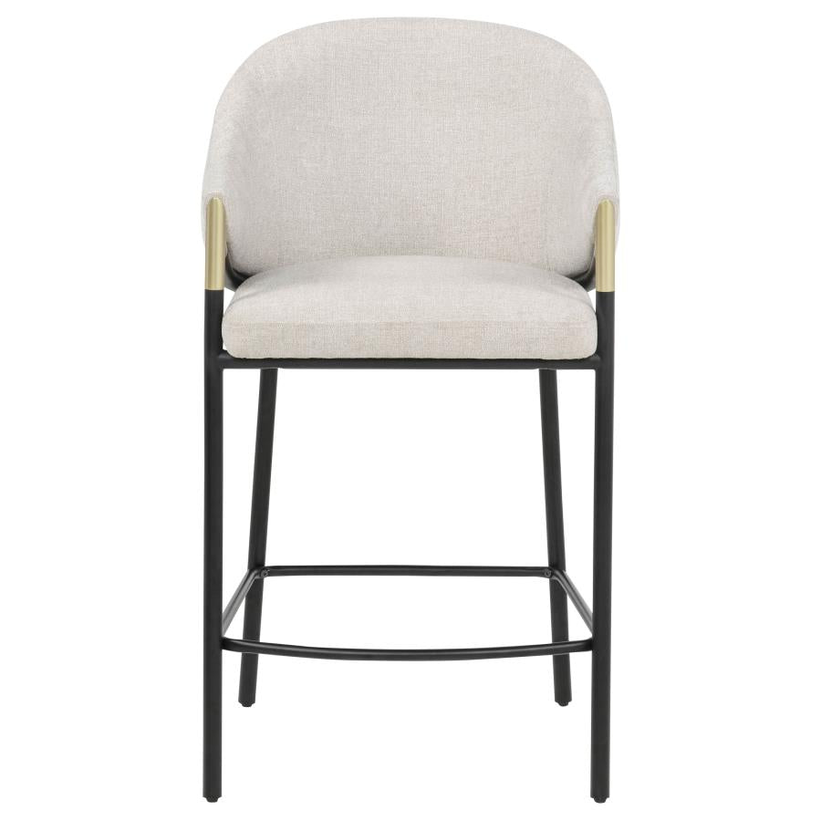 Chadwick Fabric Upholstered Counter Height Chair Beige (Set of 2)