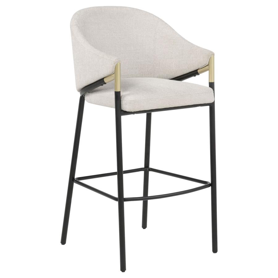 Chadwick Fabric Upholstered Bar Chair Beige (Set of 2)