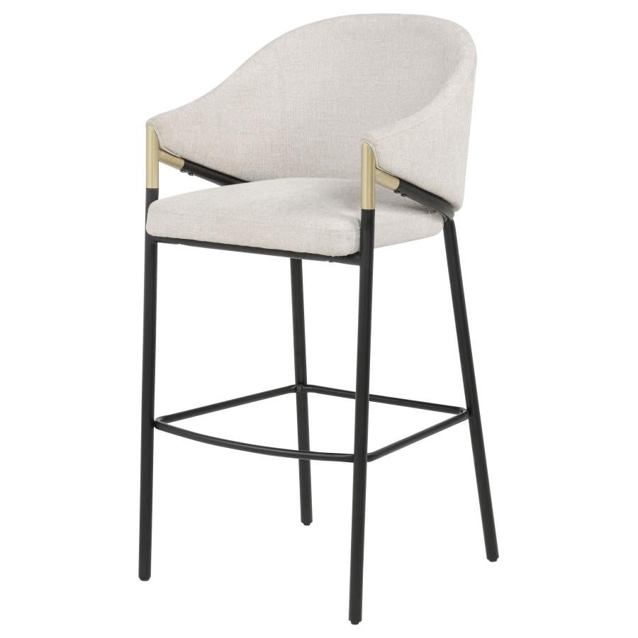 Chadwick Fabric Upholstered Bar Chair Beige (Set of 2)