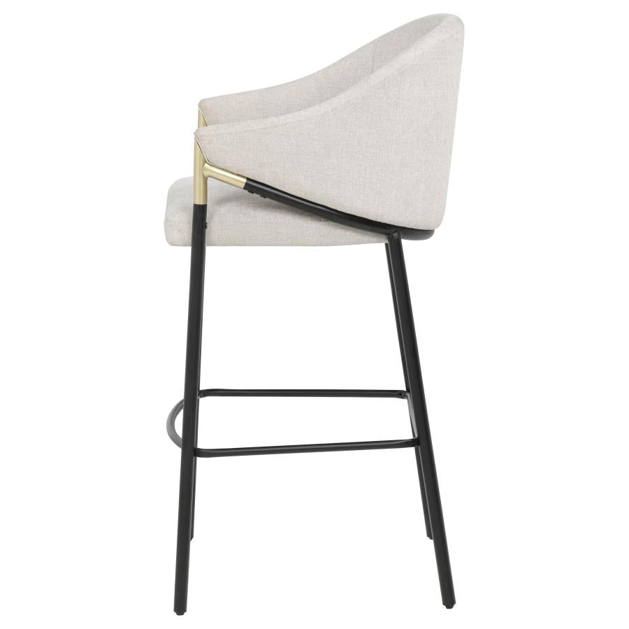 Chadwick Fabric Upholstered Bar Chair Beige (Set of 2)