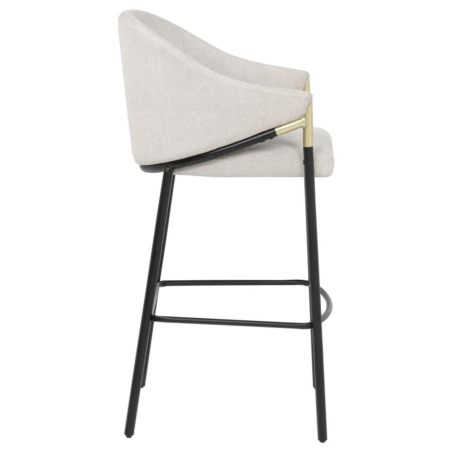 Chadwick Fabric Upholstered Bar Chair Beige (Set of 2)