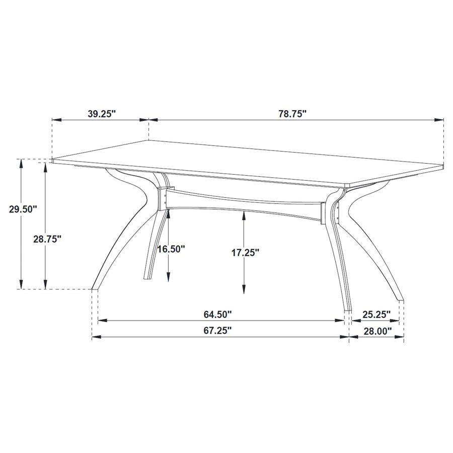 Randolph 79-inch Smart Top Rectangular Dining Table Sheesham and Brown
