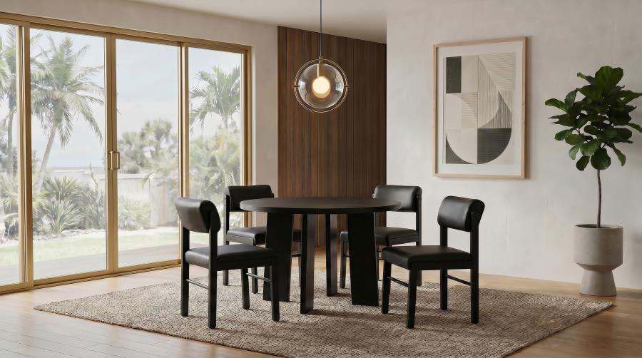 Kehoe Upholstered Dining Side Chair Black (Set of 2)
