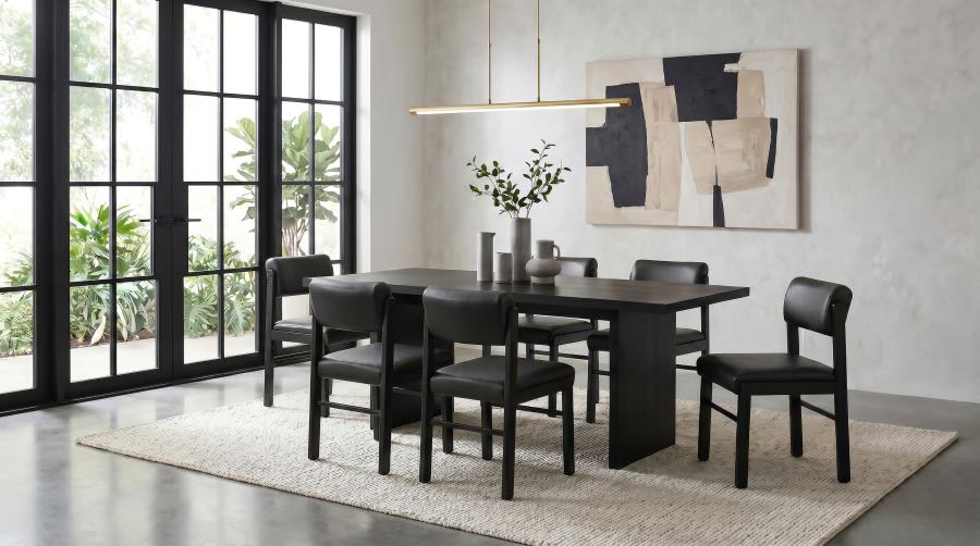 Kehoe Upholstered Dining Side Chair Black (Set of 2)