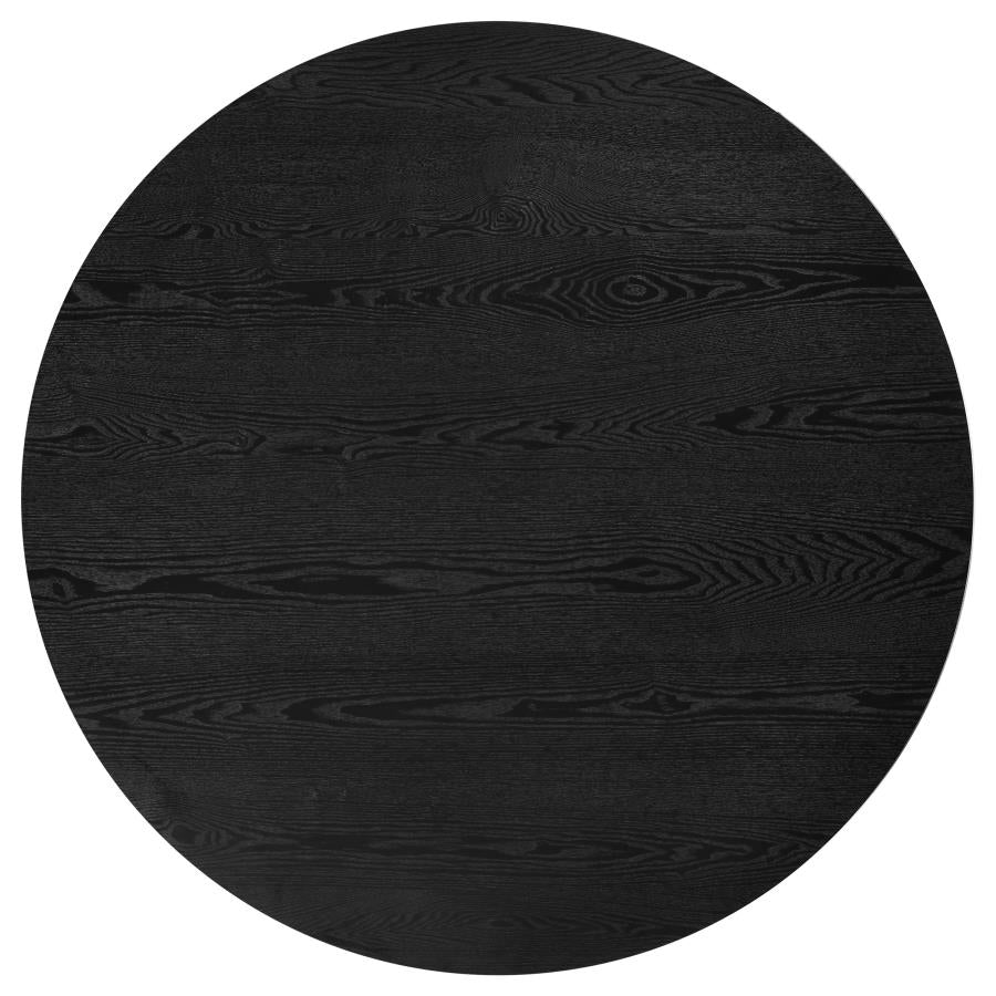 Hamlyn 47-inch Round Wood Dining Room Table Black