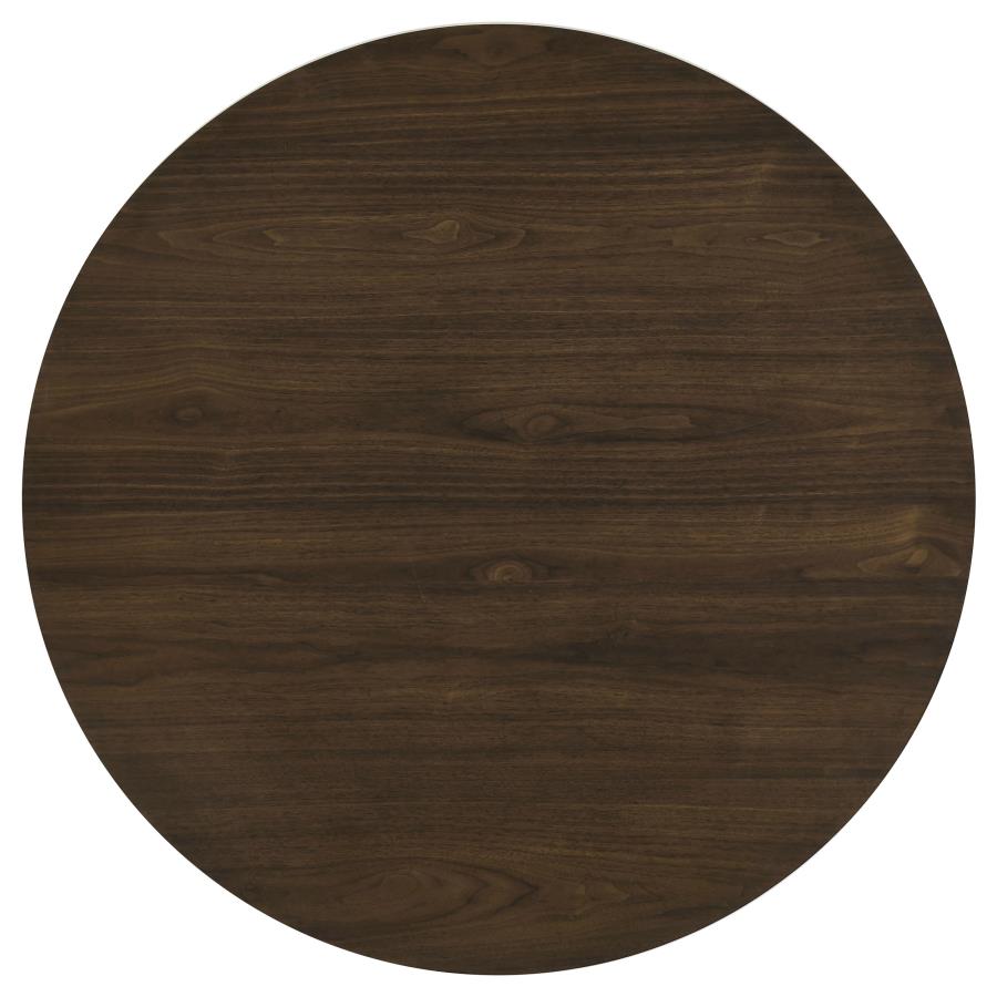 Hamlyn 5-piece Round Wood Dining Set Wheat and Walnut