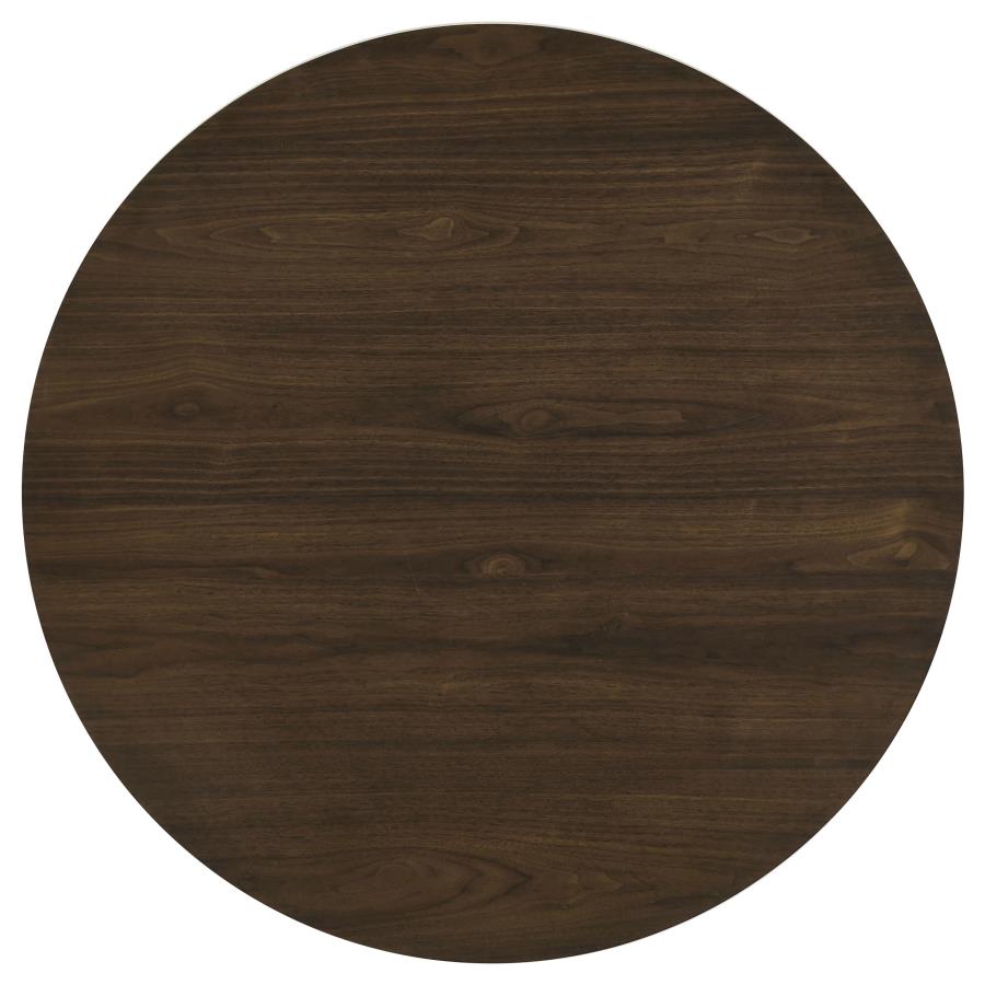 Hamlyn 5-piece Round Wood Dining Set Walnut