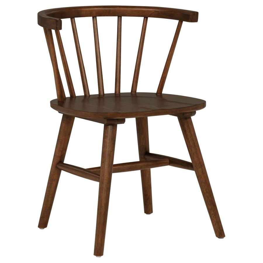 Hamlyn 5-piece Round Wood Dining Set Walnut