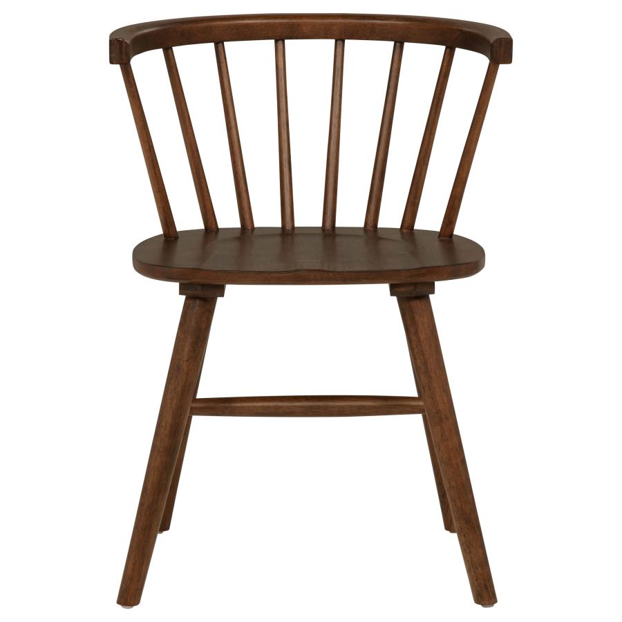 Hamlyn 5-piece Round Wood Dining Set Walnut