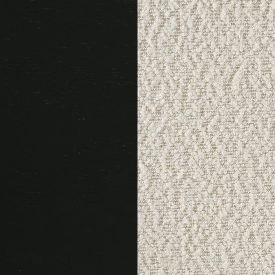 Kehoe Upholstered Dining Side Chair Cream and Black (Set of 2)