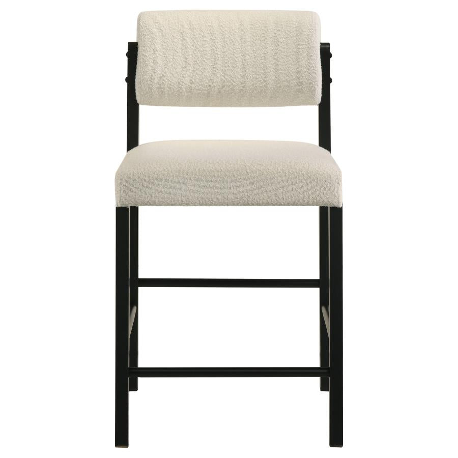 Hamlyn 5-piece Round Wood Counter Height Dining Set Cream and Black