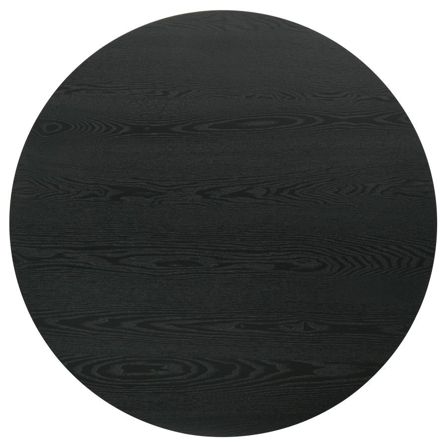 Hamlyn 5-piece Round Wood Counter Height Dining Set Grey and Black